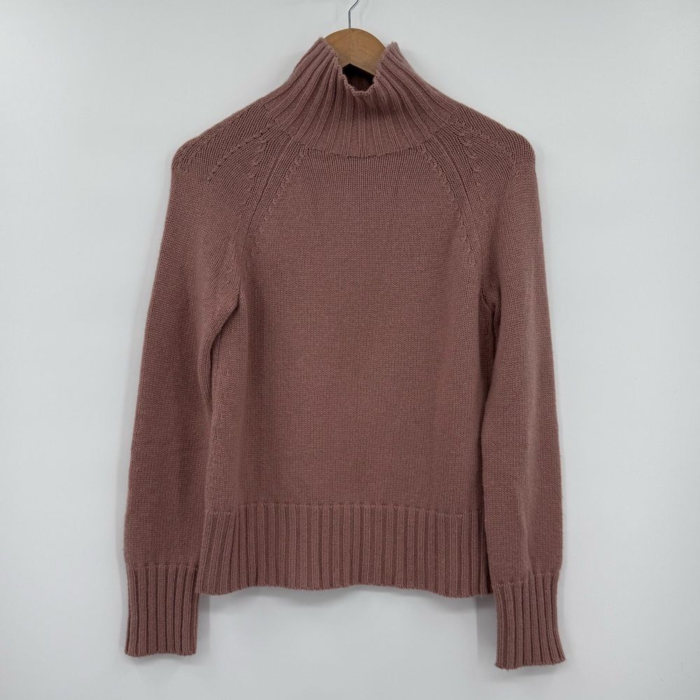 'S MaxMara Turtleneck Raglan Sleeve Knit Sweater | Dusty Rose | M